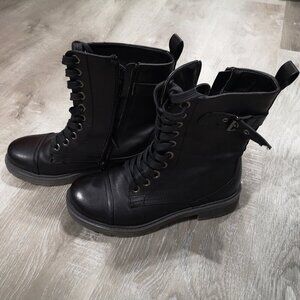 Tender Tootsies Now Ladies Black Size 7 Faux Leather Boots